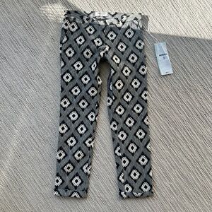 MONOCROM FLAT Unique Ikat Cuff Trim Pant Sz 27 NWT